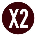 The letter “X” next to the number two